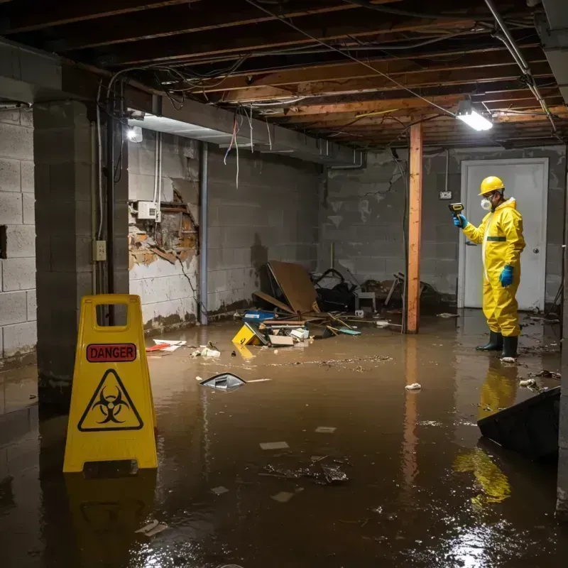 Flooded Basement Electrical Hazard in Tenafly, NJ Property